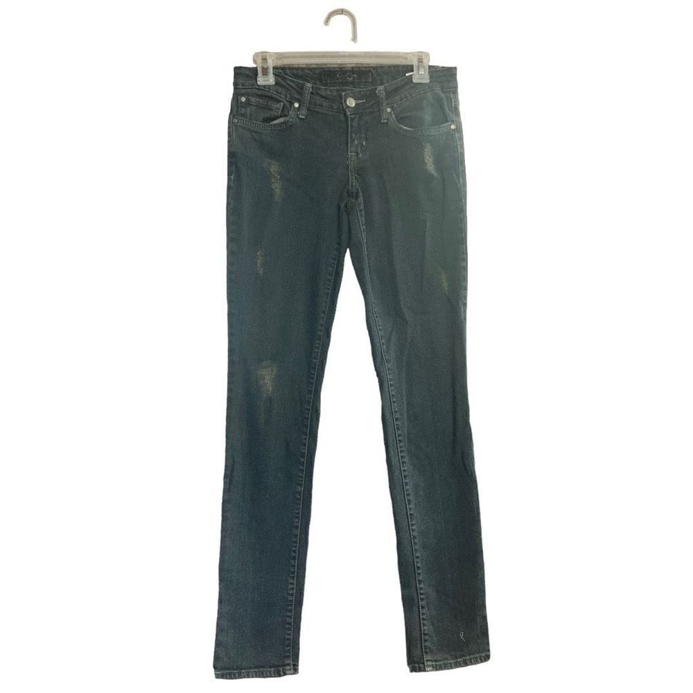 Jessica Simpson Women’s Malibu Skinny Distressed Jeans Denim Medium Wash Size 28